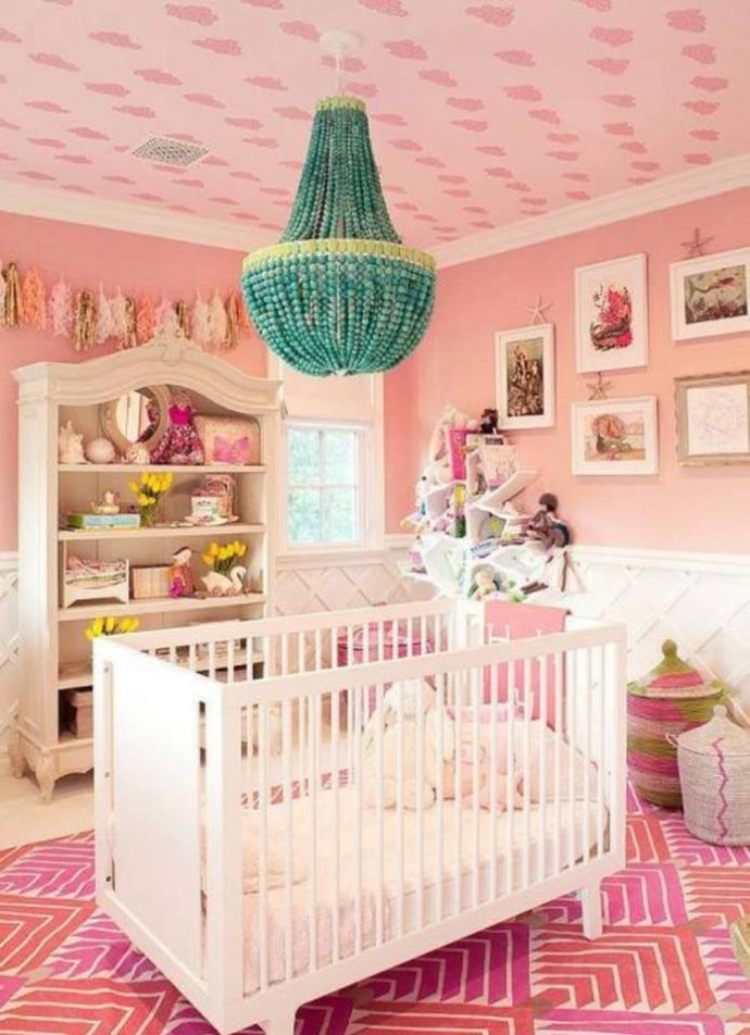 bebek odası tavan duvar kağıdı