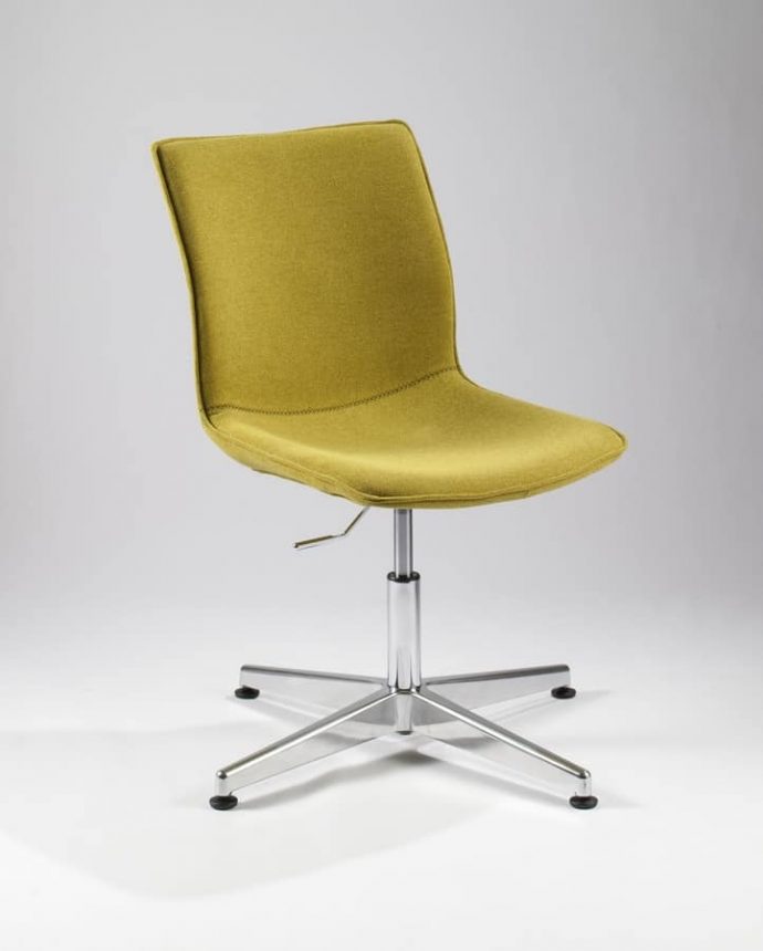 modern sarı dönen sandalye modeli
