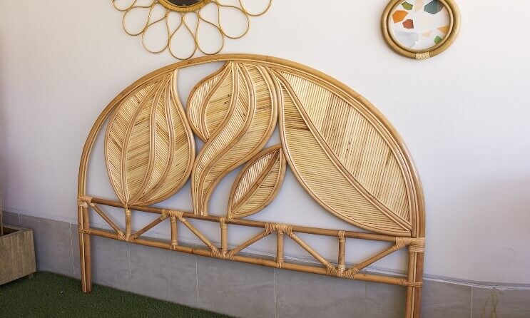Yaprak Şeklinde Adalı Marka Bambu Yatak Başlığı Modeli